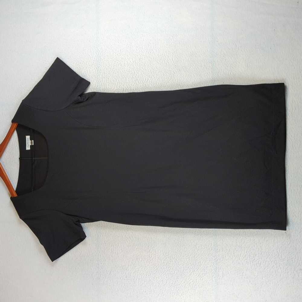 Joan Rivers Black Boxy Formal Business Short Sleeve Midi Dress M